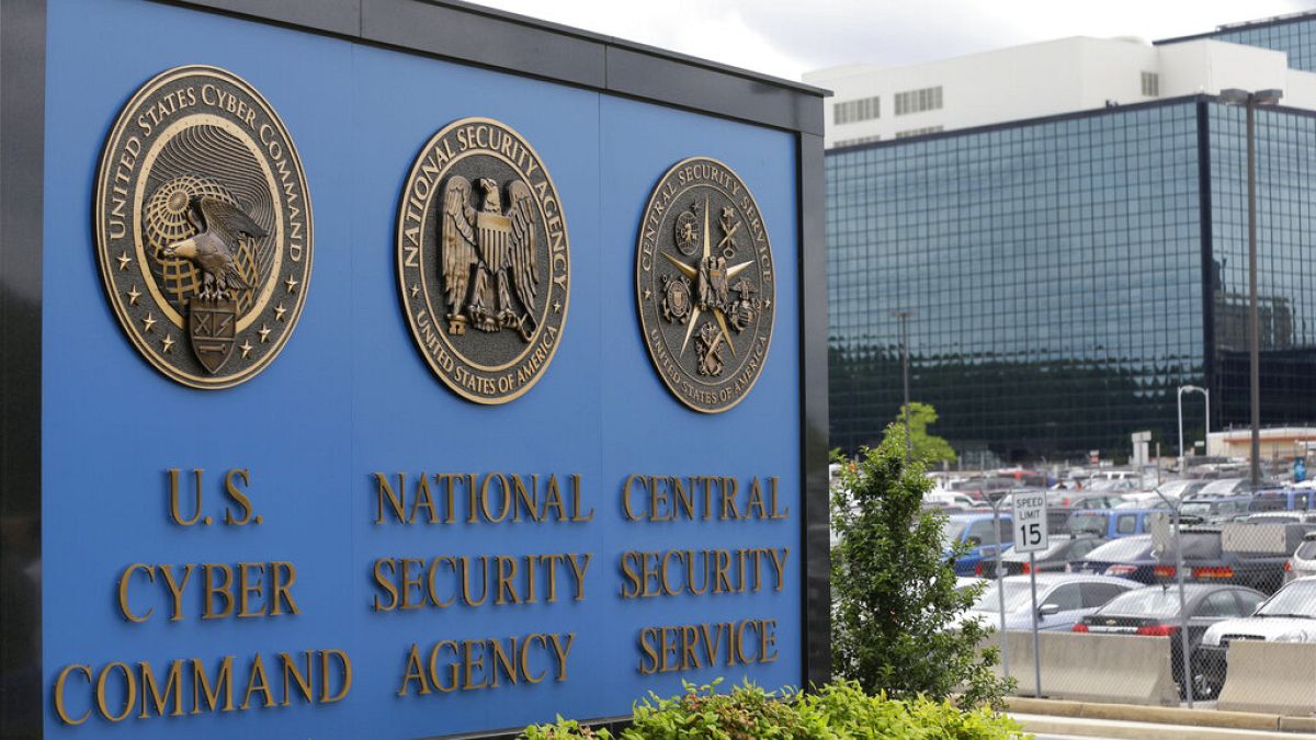 FILE - This June 6, 2013 file photo, shows the sign outside the National Security Agency (NSA) campus in Fort Meade, Md.