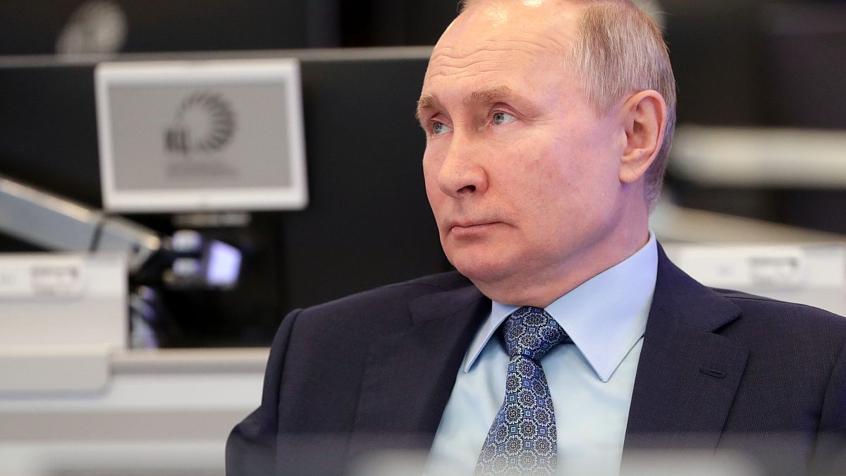 FILE: Russian President Vladimir Putin visits the Coordination Center of the Russian Government in Moscow, Russia, Tuesday, April 13, 2021.