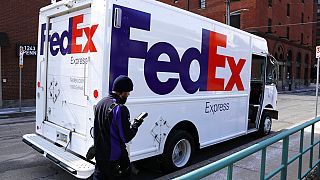 ABD'nin Pittsburg şehrinde park halindeki bir Fedex kargo kamyonu.