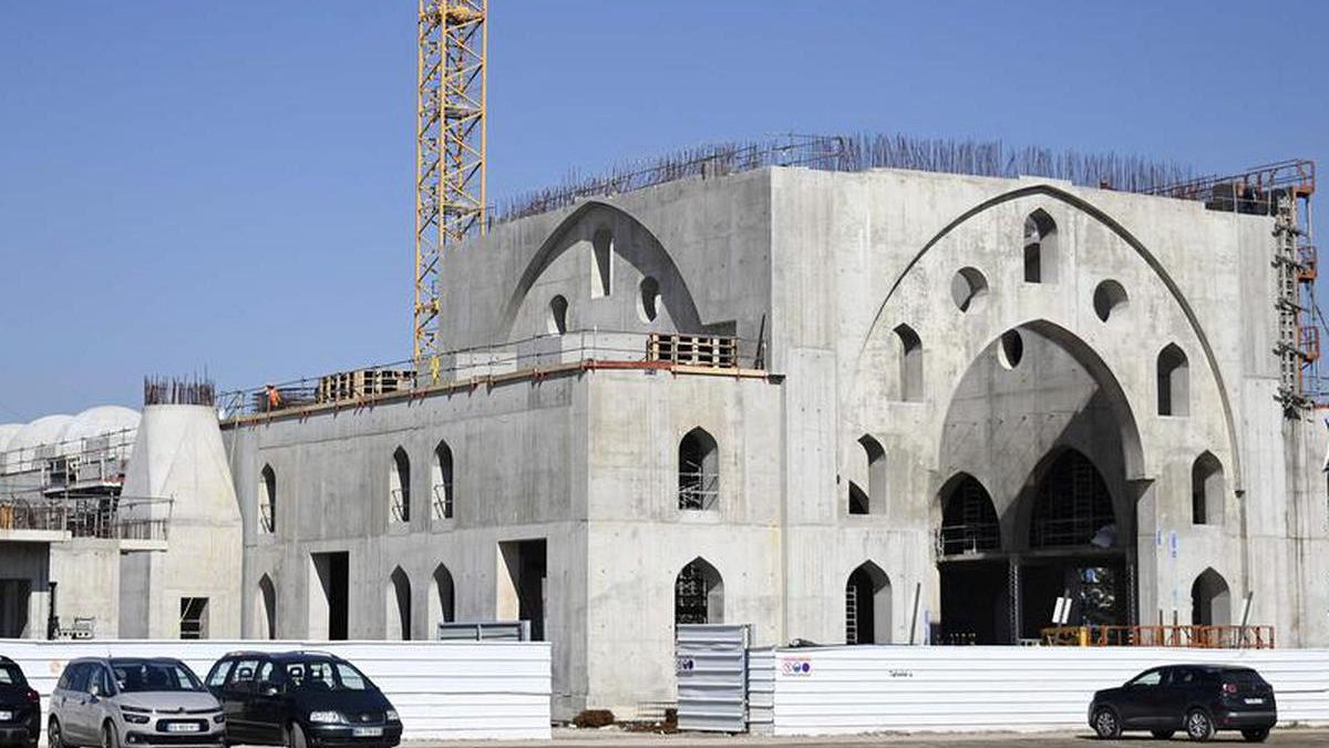 Strasburg'taki Eyup Sultan Cami inşaatı