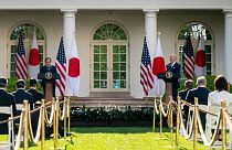 Japanese Prime Minister Yoshihide Suga, President Joe Biden