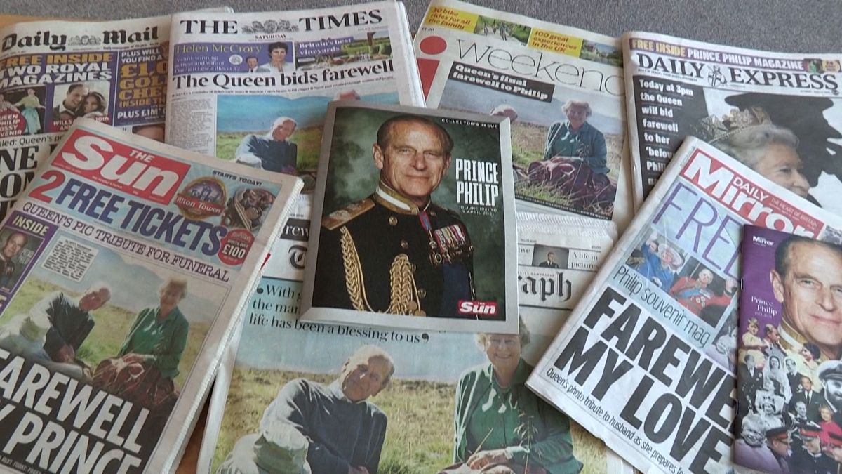 La prensa británica rinde tributo al príncipe Felipe