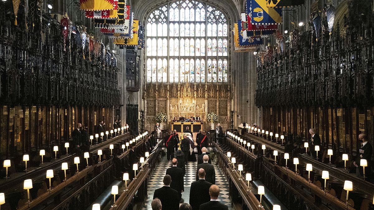 Prince Philip's funeral at St George's chapel in Windsor Castle.