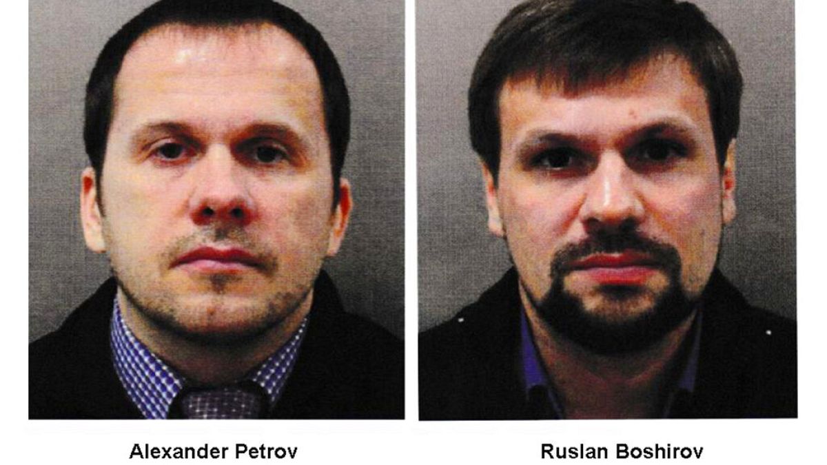 "Alexander Petrov" and "Ruslan Boshirov", since identified as GRU agents Anatoly Chepiga and Alexander Mishkin, are wanted in connection with a blast in the Czech Republic