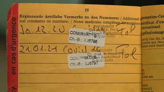 Dokument mit dem Nachweis zweier Corona-Impfungen