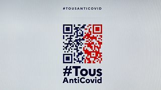 The logo of France's "Everyone against the Covid" (Tous Anti Covid) app.