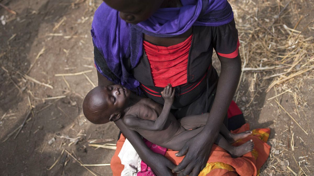 Güney Sudan'da bir anne 