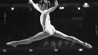 Nadia Comaneci bei den Olympischen Spielen 1976