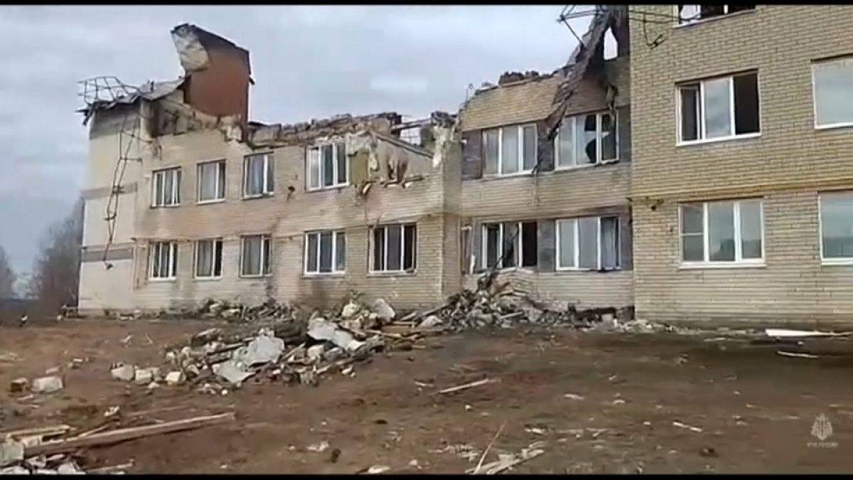 Жилой дом в селе Маргуша Нижегородской обл. после взрыва 
