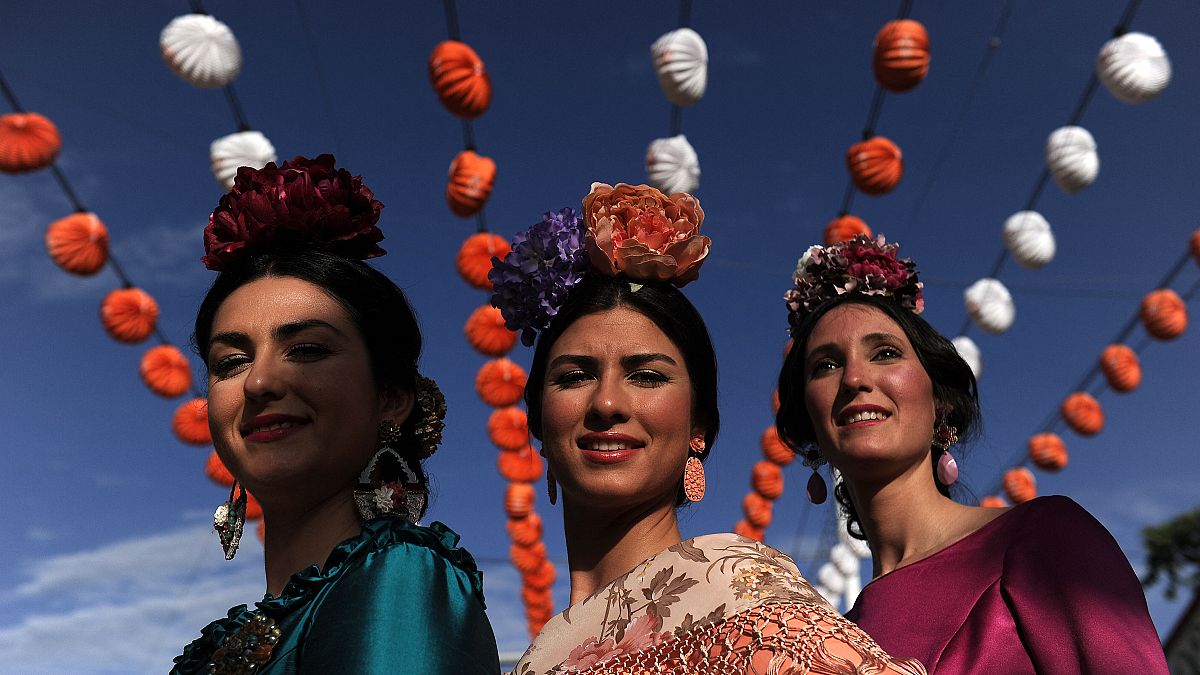Teilnehmerinnen der Feria de Abril (Aufnahme aus dem Jahr 2015)