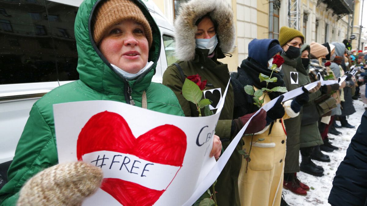 Demonstráció Navalnij szabadságáért 2021 februárjában (illusztráció)