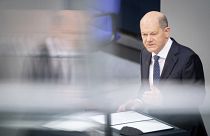 Finanzminister Scholz bei einer Bundestagsdebatte