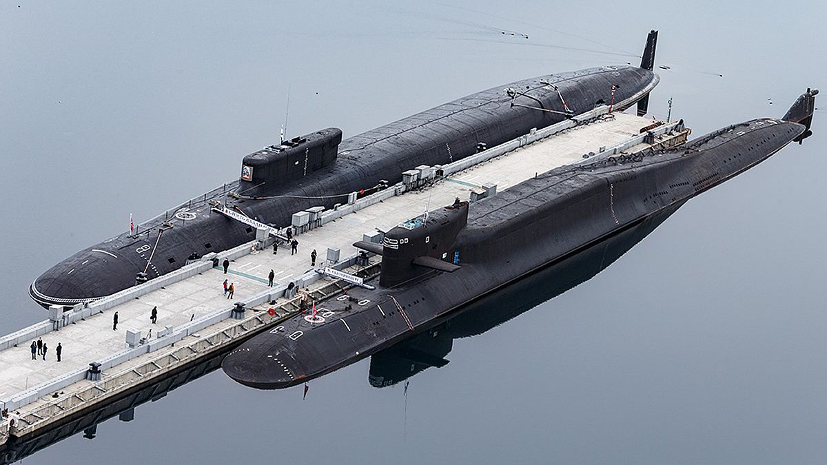 الغواصة النووية الروسية الأمير فلاديمير في غازيفو في شبة جزيرة كولا. 2021/04/13