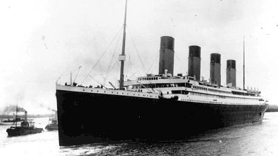 Le Titanic, à son départ de Southampton, en Angleterre, le 10 avril 1912