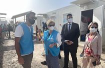 UNHCR’s Assistant High Commissioner for Protection, Gillian Triggs, visits the Pournara First Reception Centre,  Cyprus.