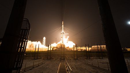 SpaceX Falcon 9 rocket launches from the Kennedy Space Center in Florida