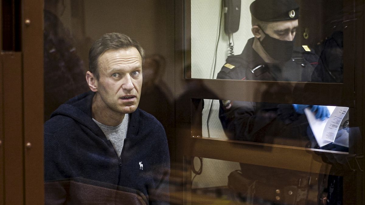 Nawalny während einer Anhörung vor Gericht im Feburar 2021