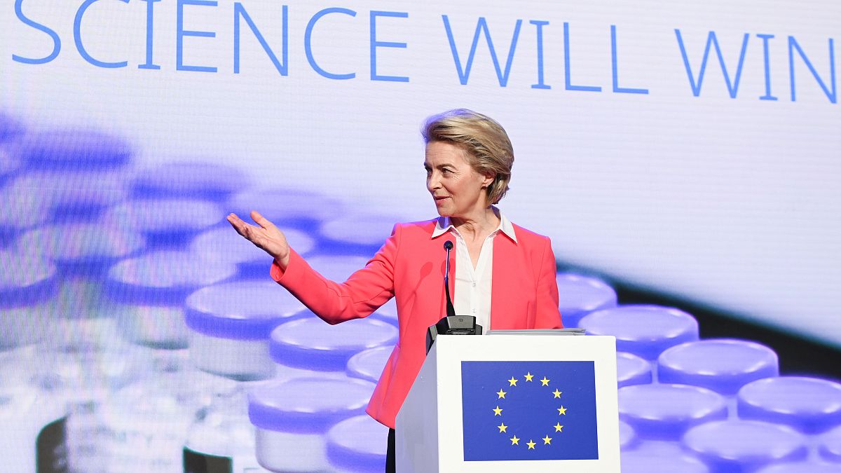 Von der Leyen said vaccine production has become stable enough to update the initial target.