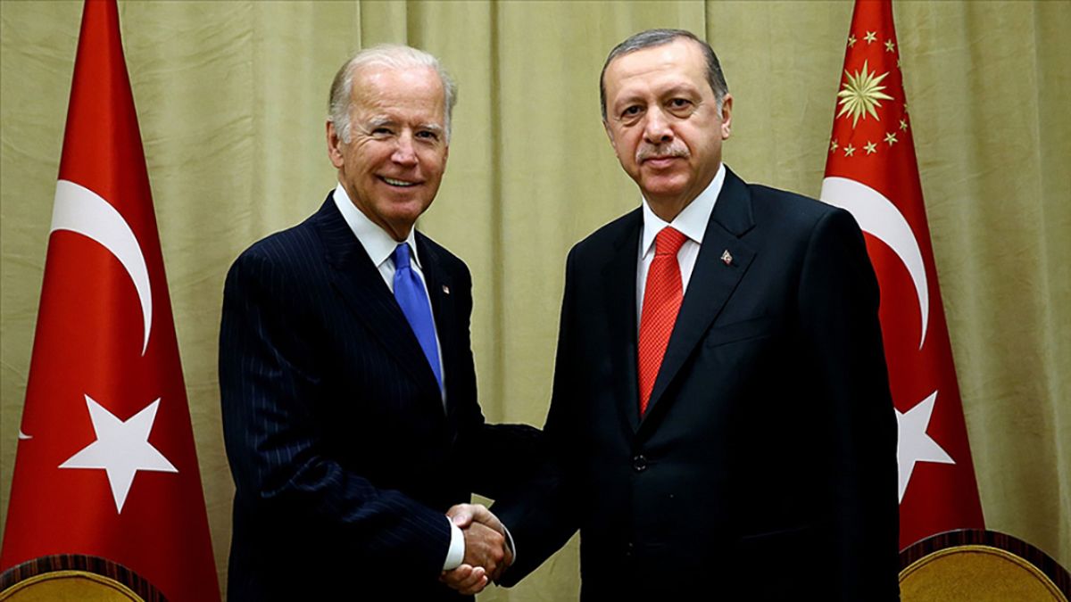 ABD Başkanı Joe Biden ve Türkiye Cumhurbaşkanı Recep Tayyip Erdoğan.