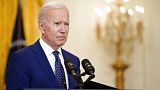 In this April 15, 2021, file photo President Joe Biden speaks about Russia in the East Room of the White House in Washington.