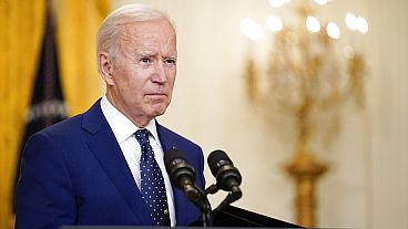 In this April 15, 2021, file photo President Joe Biden speaks about Russia in the East Room of the White House in Washington.