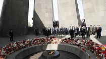 H τελετή στο Μνημείο για τα θύματα της Γενοκτονίας