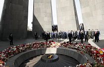 H τελετή στο Μνημείο για τα θύματα της Γενοκτονίας