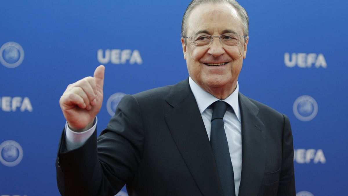 Real Madrid ve Avrupa Süper Ligi Başkanı Florentino Perez.