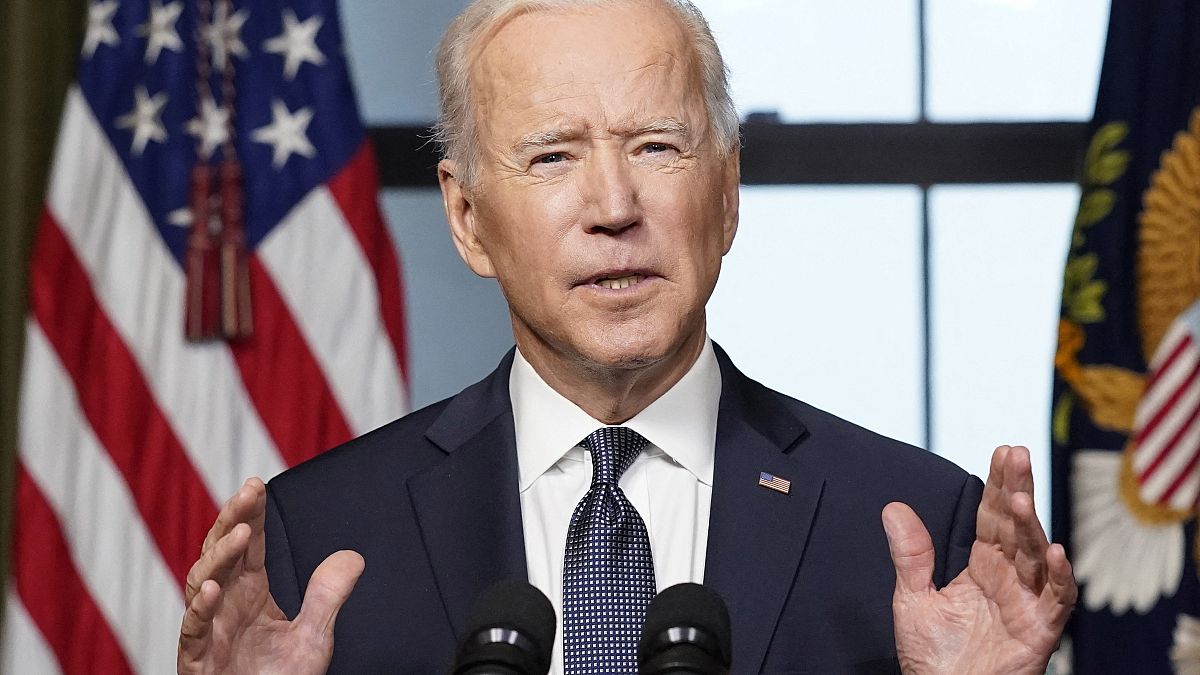 Joe Biden amerikai elnök sajtótájékoztatója a washingtoni Fehér Házban április 14-én