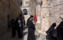 شاهد: المسيحيون الأرثوذكس يحيون أحد الشعانين في القدس