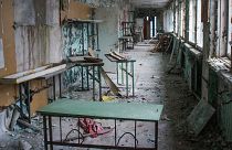 An abandoned school in Prypiat', the Chernobyl Exclusion Zone, Ukraine