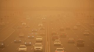 Enormous sandstorm sweeps across Inner Mongolia