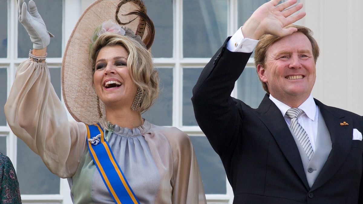 Dutch King Willem-Alexander and Queen Maxima in The Hague, Netherlands, on Sept. 18, 2018.