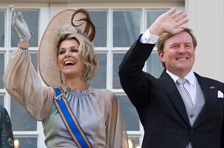 Dutch King Willem-Alexander and Queen Maxima in The Hague, Netherlands, on Sept. 18, 2018.