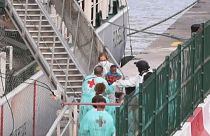 Llegada de migrantes al Puerto de los Cristianos, al sur de Tenerife