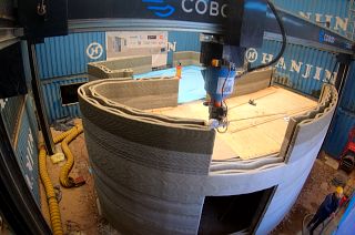 Europe's biggest concrete 3D printer creates the home of tomorrow