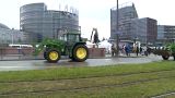  Tractors outside EU parliament in Strasbourg