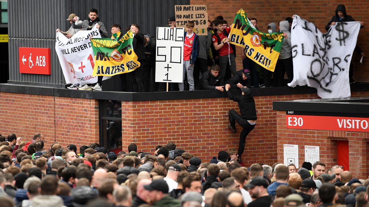 Kundgebung vor Old Trafford