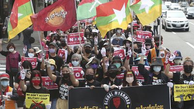 Journée mondiale de soutien à la Birmanie : défilé à Taipei