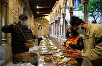 İspanya'nın Barselona şehrinde Ramazan ayı boyunca iftar yemeği veren bir kilise