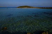 "Nissi Beach" in southeast resort of Ayia Napa in Cyprus