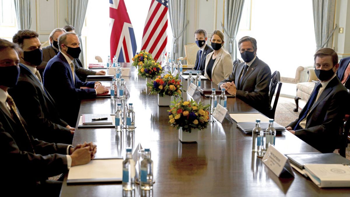 G7 Zirvesi İngiltere Dışişleri Bakanı Raab ve Amerikalı mevkidaşı Blinken'ın görüşmesi ile başlıyor