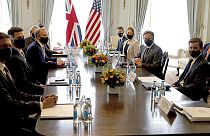 G7 Zirvesi İngiltere Dışişleri Bakanı Raab ve Amerikalı mevkidaşı Blinken'ın görüşmesi ile başlıyor