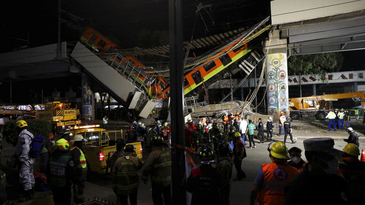 Accidente en el metro de México