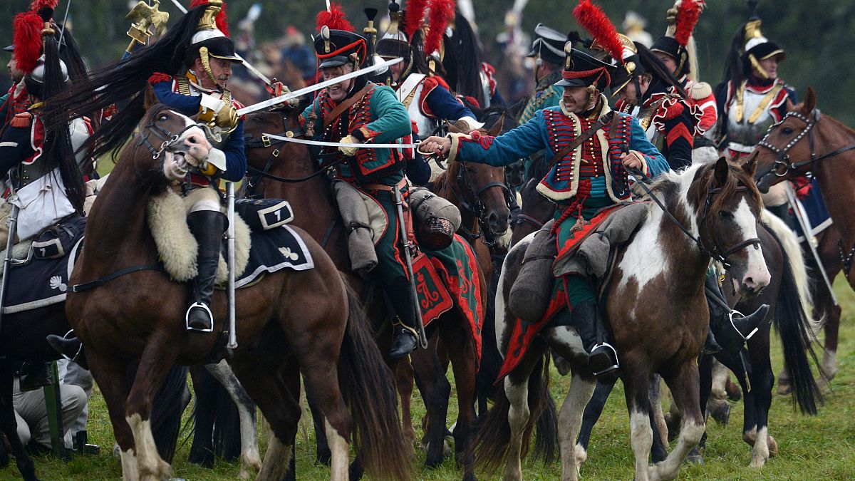 Reconstitution historique de la bataille de Borodino, en Russie octobre 2020 