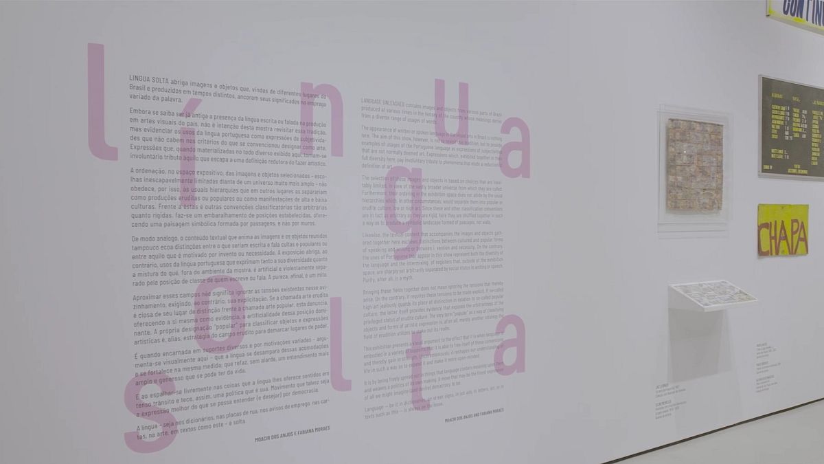 Foto da Exposição “Lingua Solta” no Museu da Língua Portuguesa