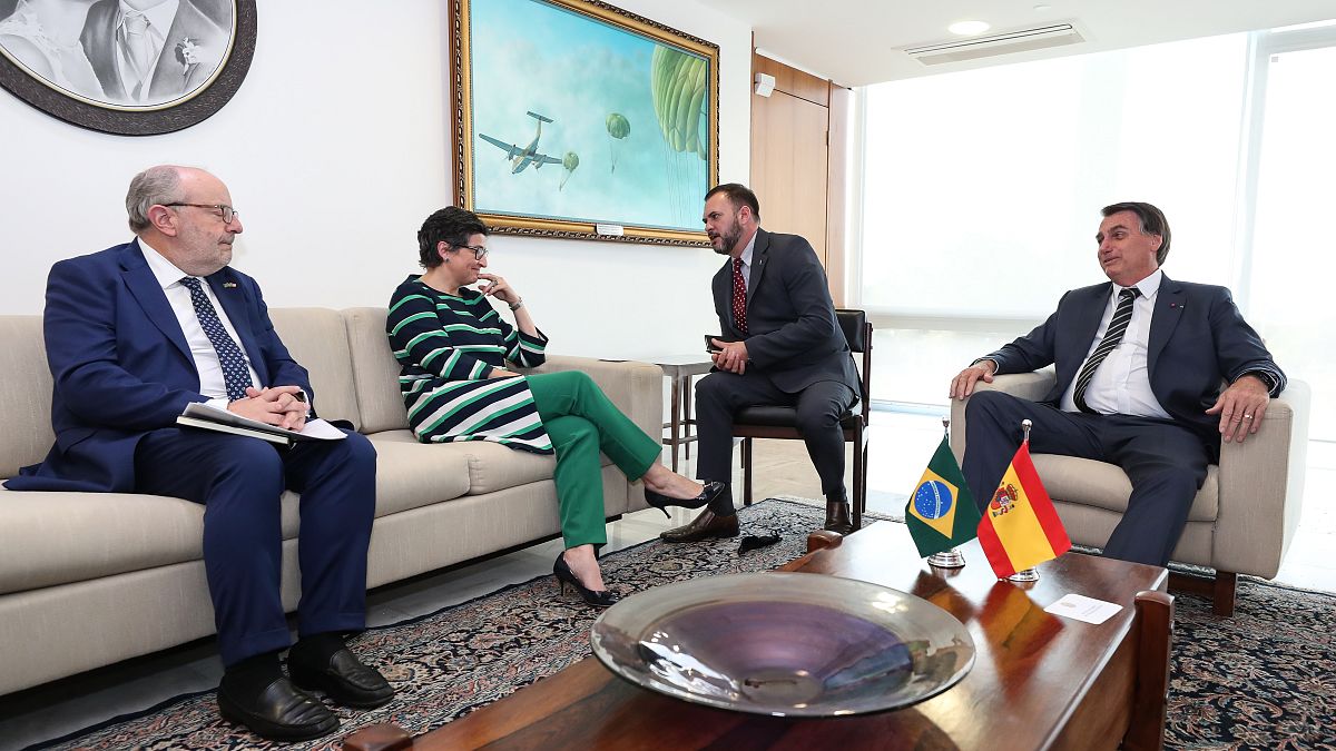Ministra das Relações Exteriores de Espanha, Arancha Gonzalez Laya, reuniu-se com o Presidente, Jair Bolsonaro