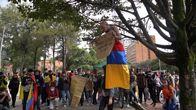 Colombians protest with music and dance in Bogota