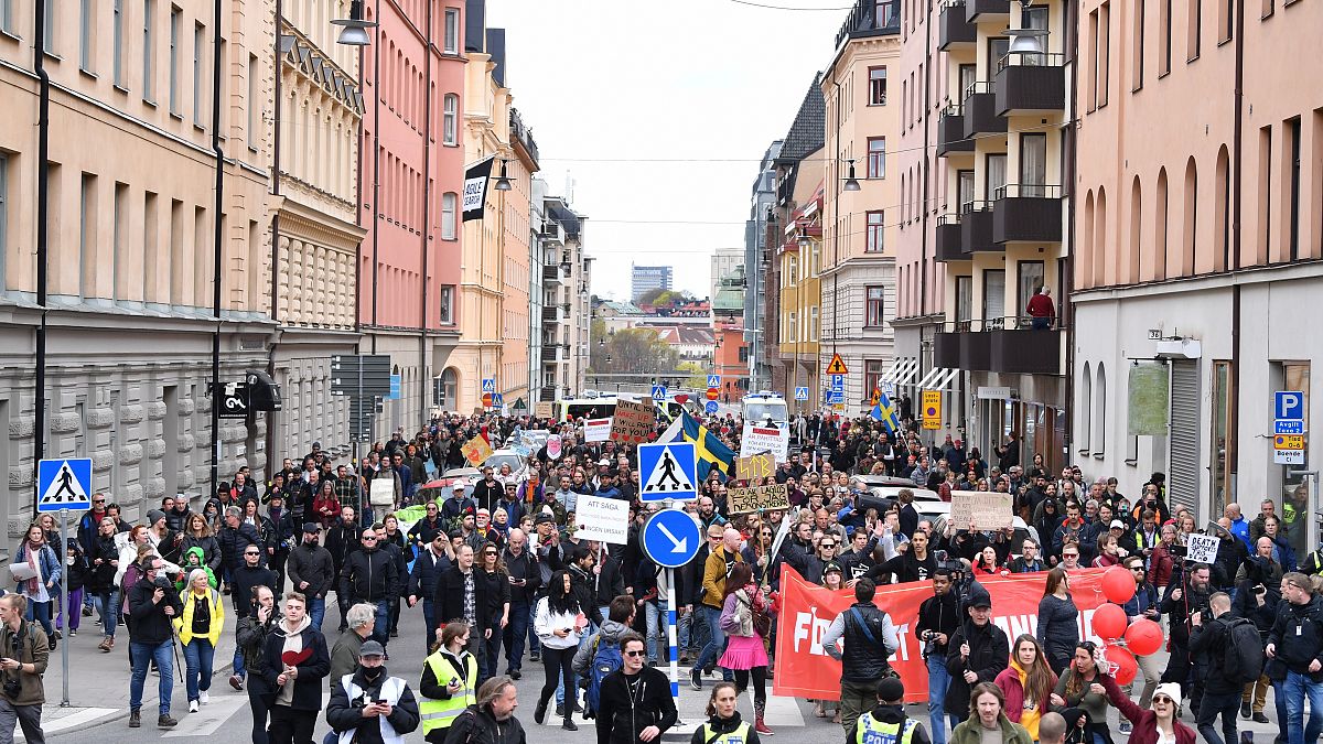 Акция протеста в Стокгольме