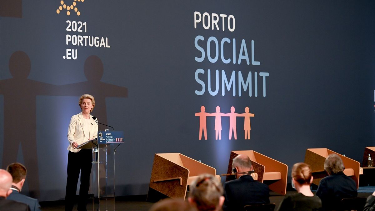 AB liderleri Portekiz'de 'Sosyal Zirve' toplantısında bir araya geldi